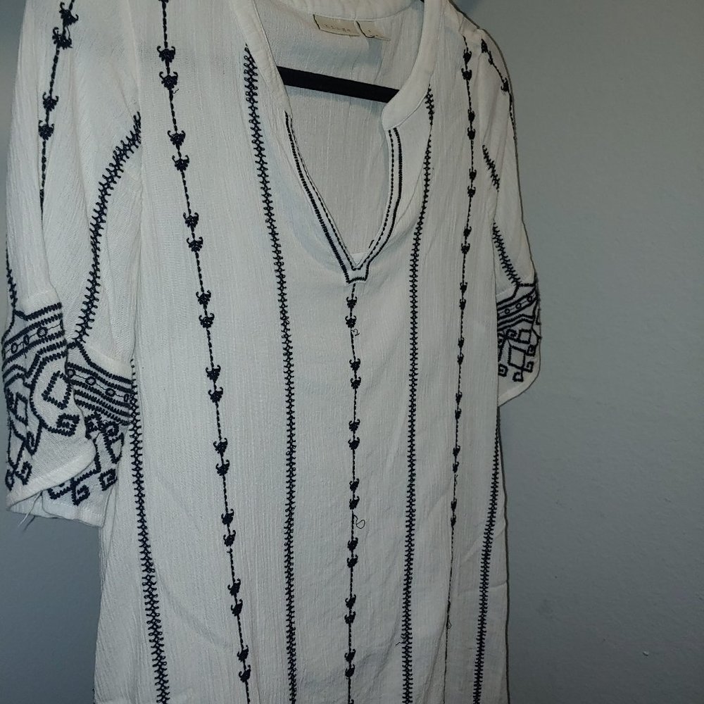 White Crotchet Detail Boutique Sun Dress